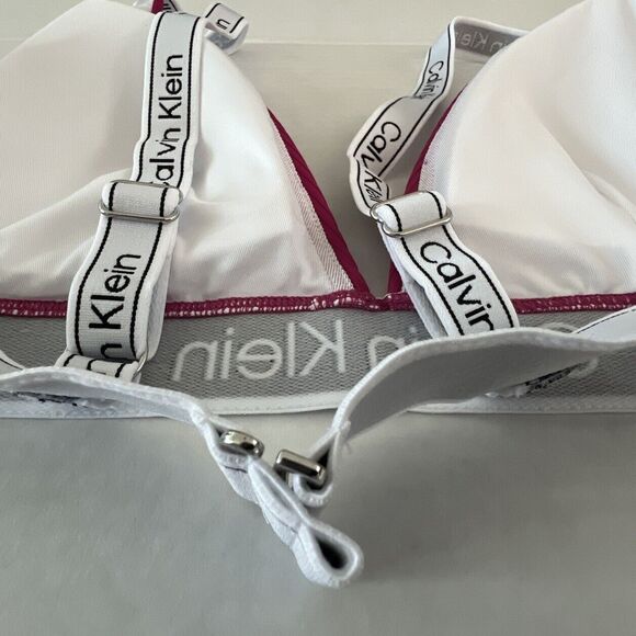 Calvin Klein Swimwear Sz L UPF50+ Magenta Pink Bikini Top & Bottom 2 Pc Set - Picture 5 of 10